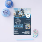 Dachdeckerfirma | Benutzerdefinierte Logo-Dienstle Flyer (Einzeln)