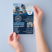 Dachdeckerfirma | Benutzerdefinierte Logo-Dienstle Flyer (Handgriff)