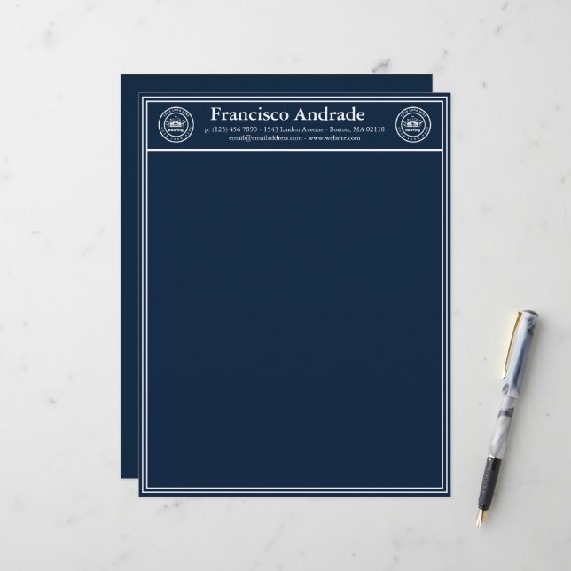 Dachdeckerfirma | Benutzerdefinierte Logodienste Briefbogen (Vorderseite/Rückseite Beispiel)