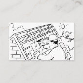 Dachdeckerkarte des AN-Cartoon Visitenkarte (Rückseite)