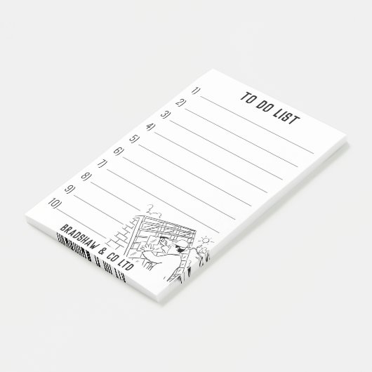 Dachdeckerreparaturen an PersonaliSe Post-it Klebezettel (angewinkelt)