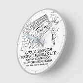 Dachdeckerreparaturen des AN Runde Wanduhr (Winkel)