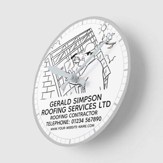 Dachdeckerreparaturen des AN Runde Wanduhr (Winkel)