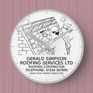 Dachdeckerreparaturen des AN Runde Wanduhr