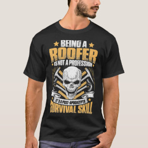 Dachdeckerüberlebensfähigkeit Roofer Premium T-Shirt
