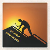 Dachdeckung Glasuntersetzer (Vorderseite)