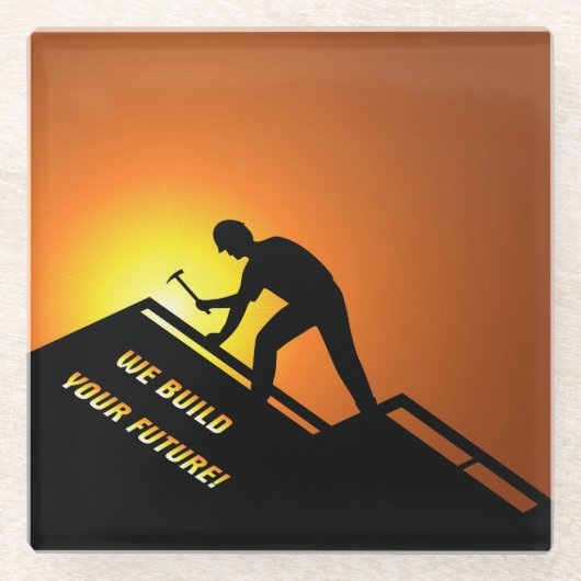 Dachdeckung Glasuntersetzer (Vorderseite)