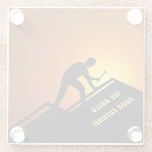 Dachdeckung Glasuntersetzer (Rückseite)