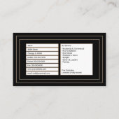 Dachdeckung Visitenkarte (Rückseite)