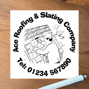 Dachdeckungs- und Slating-Geschäft. Roofer Gummistempel