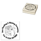 Dachdeckungs- und Slating-Geschäft. Roofer Gummistempel (Stempel)