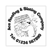 Dachdeckungs- und Slating-Geschäft. Roofer Gummistempel (Prägung)