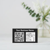 Dachdeckungsfirma Illustration & QR-Code Visitenkarte (Stehend Vorderseite)