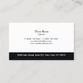 Dachdeckungslogo des Auftragnehmers Visitenkarte (Rückseite)