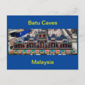 Dachdekoration mit Skulpturen in den Batu Höhlen Postkarte (Vorderseite)