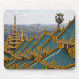 Dächer der Shwedagon-Pagode, Yangon, Myanmar Mousepad