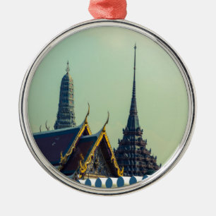 Dächer des Grand Palace in Bangkok Thailand Ornament Aus Metall