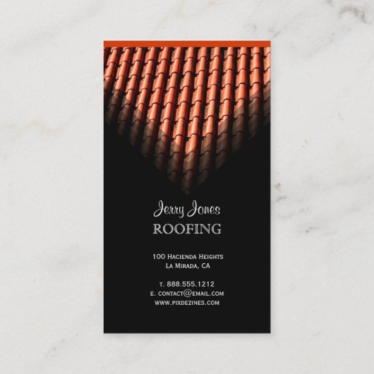 Dächer, Foto-Visitenkarten Visitenkarte (Rückseite)