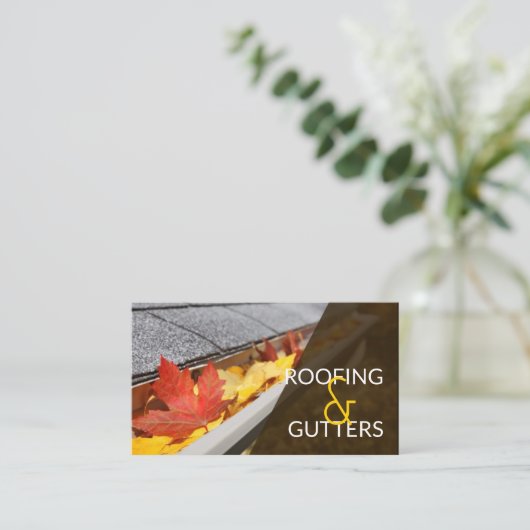 Dächer, Gutscheine, Bauausweis Visitenkarte (Stehend Vorderseite)