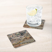 Dächer in Siena-Untersetzer Rechteckiger Pappuntersetzer (Vor Ort)