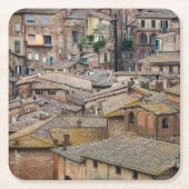 Dächer in Siena-Untersetzer Rechteckiger Pappuntersetzer (Vorderseite)