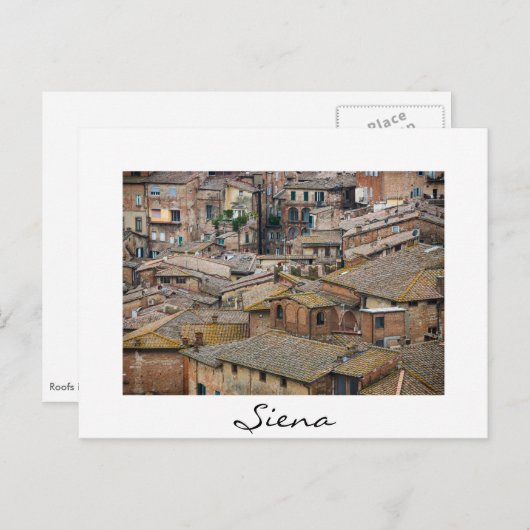 Dächer in Siena, weiße Grenz-Postkarte Postkarte (Vorne/Hinten)