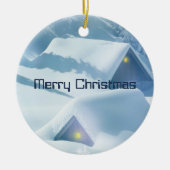 Dächer mit glänzender Schneedecke Keramik Ornament (Vorne)