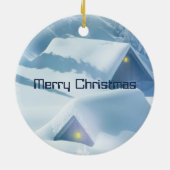 Dächer mit glänzender Schneedecke Keramik Ornament (Hinten)