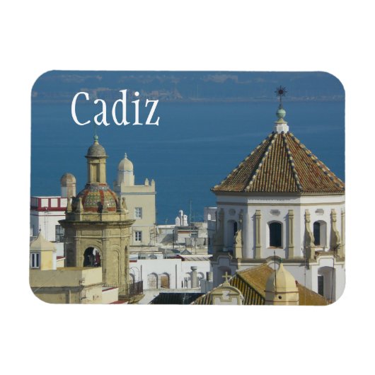 Dächer, Mittelmeer, Cadiz, Spanien Magnet (Horizontal)