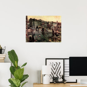 Dächer und Rückseiten von Häusern von Vincent van  Poster