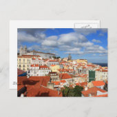 Dächer von Alfama Lissabon Postkarte (Vorne/Hinten)