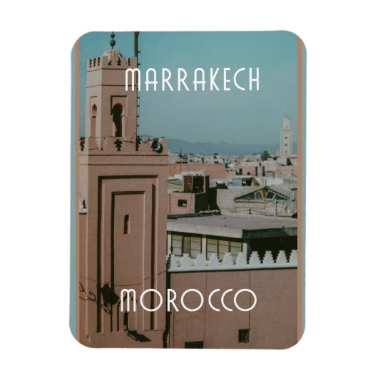 Dächer von Marrakesch, Marokko Magnet (Vertikal)