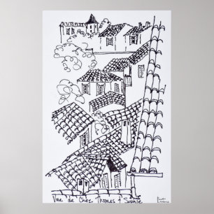 Dächer von Marseille, Frankreich Poster
