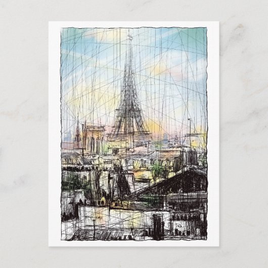 Dächer von Paris Postkarte (Vorderseite)