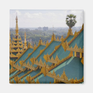 Dächer von Shwedagon Pagoda, Rangun (Yangon), Myan Magnet