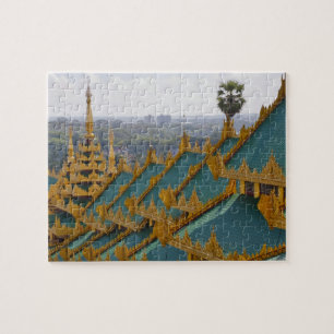 Dächer von Shwedagon Pagoda, Rangun (Yangon), Myan Puzzle