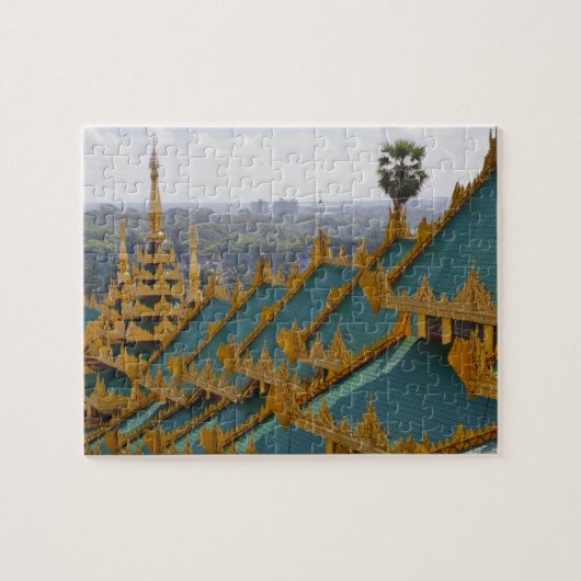 Dächer von Shwedagon Pagoda, Rangun (Yangon), Myan Puzzle (Horizontal)