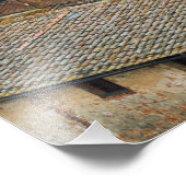 Dachfenster im senkrechten Siena-Foto Fotodruck (Ecke)