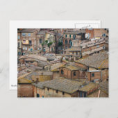 Dachfenster in Siena Postkarte (Vorne/Hinten)