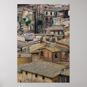 Dachfenster in Siena - vertikaler Posterdruck Poster