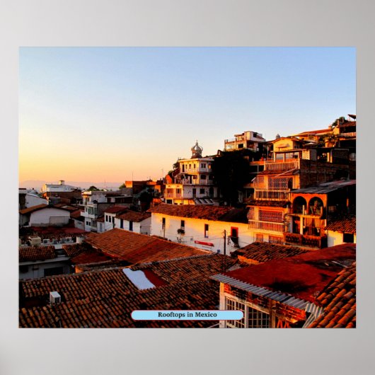 Dachflächen in Mexiko Poster (Vorne)