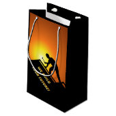 Dachgeschenktasche Kleine Geschenktüte (Rückseite Schrägansicht)