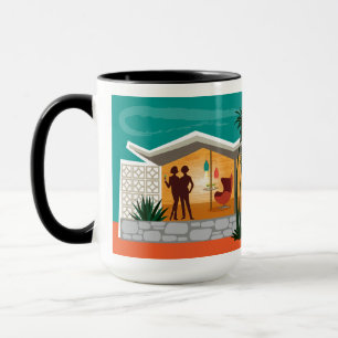Dachgeschoss Haus Mitte Jahrhundert - Mädchen nur Tasse