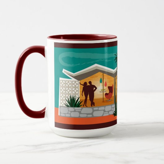 Dachgeschoss Modernes Haus 15 oz Tasse (Links)
