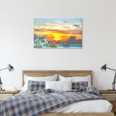 Dachgeschoss Sonnenuntergang 2295 Art Leinwanddruck (Insitu (Schlafzimmer))