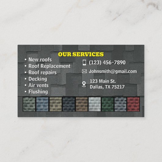 Dachgeschoss Visitenkarten Visitenkarte (Rückseite)