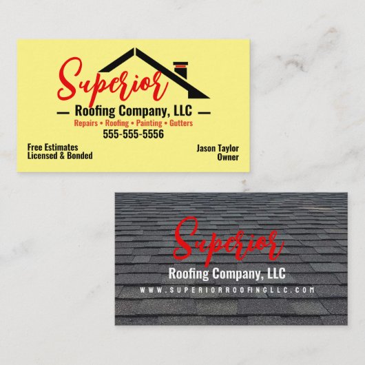Dachgesellschaft Business Card Visitenkarte (Vorne/Hinten)