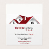 Dachklappkarte Visitenkarten (Innenseite Aufgefaltet)