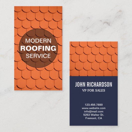 Dachkonstruktion Beruflicher Dachservice Visitenkarte (Vorne/Hinten)