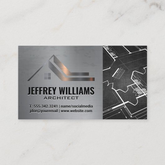 Dachmetall | Property Blue Print Visitenkarte (Vorderseite)